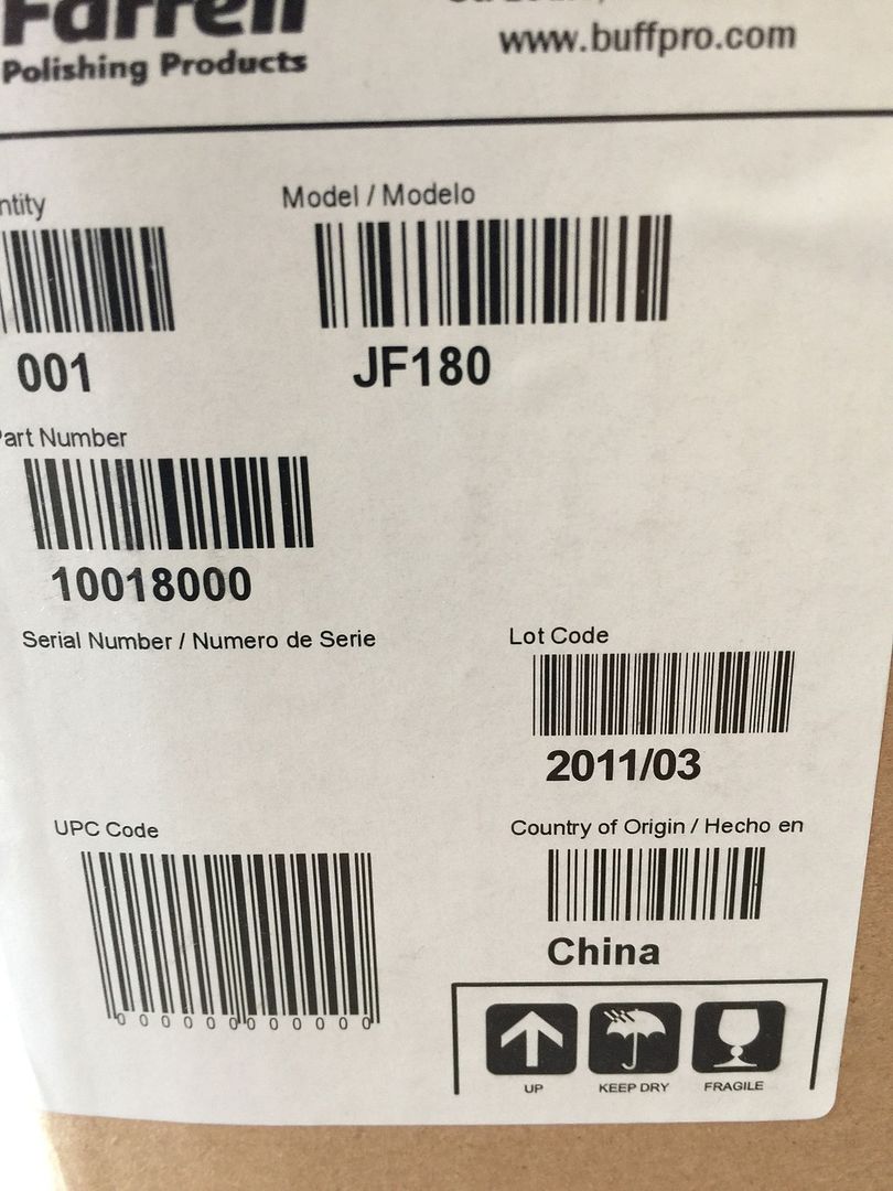 Brand New Buff Pro Professional Buffer 250 w/pads (cost over 500